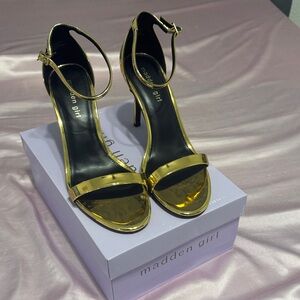 Madden Girl Metallic Gold Heels